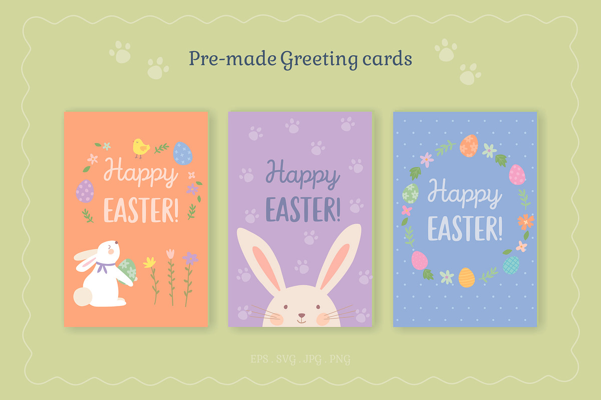 Easter Kit - Patterns & Cards set, a Graphic by Nina Bered Illustration (Photo 5 of 8)