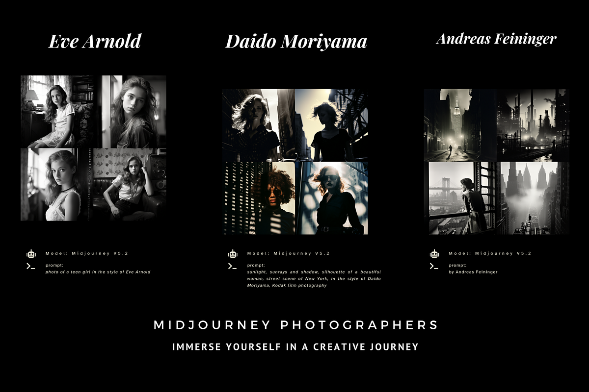 25 Midjourney Photographers Prompts, a Person Photo by Artimind Studio (Photo 4 of 6)