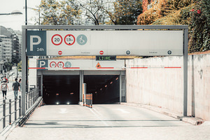 Underground Parking Entrance, a Transportation Photo by SkyNext