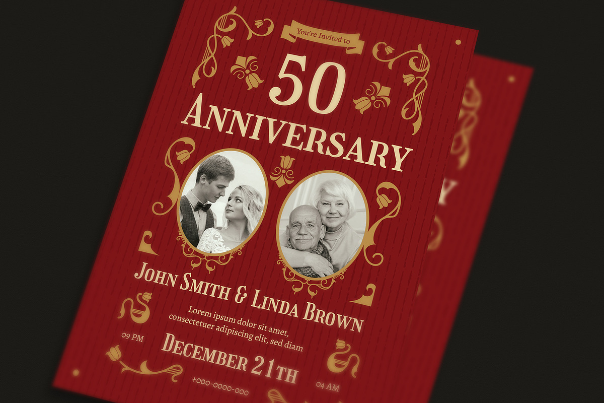 Wedding Anniversary Invitation, an Invitation Template by Guuver (Photo 2 of 3)