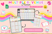 Multiple Revenue Planner Spreadsheet, a Stationery Template by bellaROSEworkshop (Thumbnail 4 of 5)