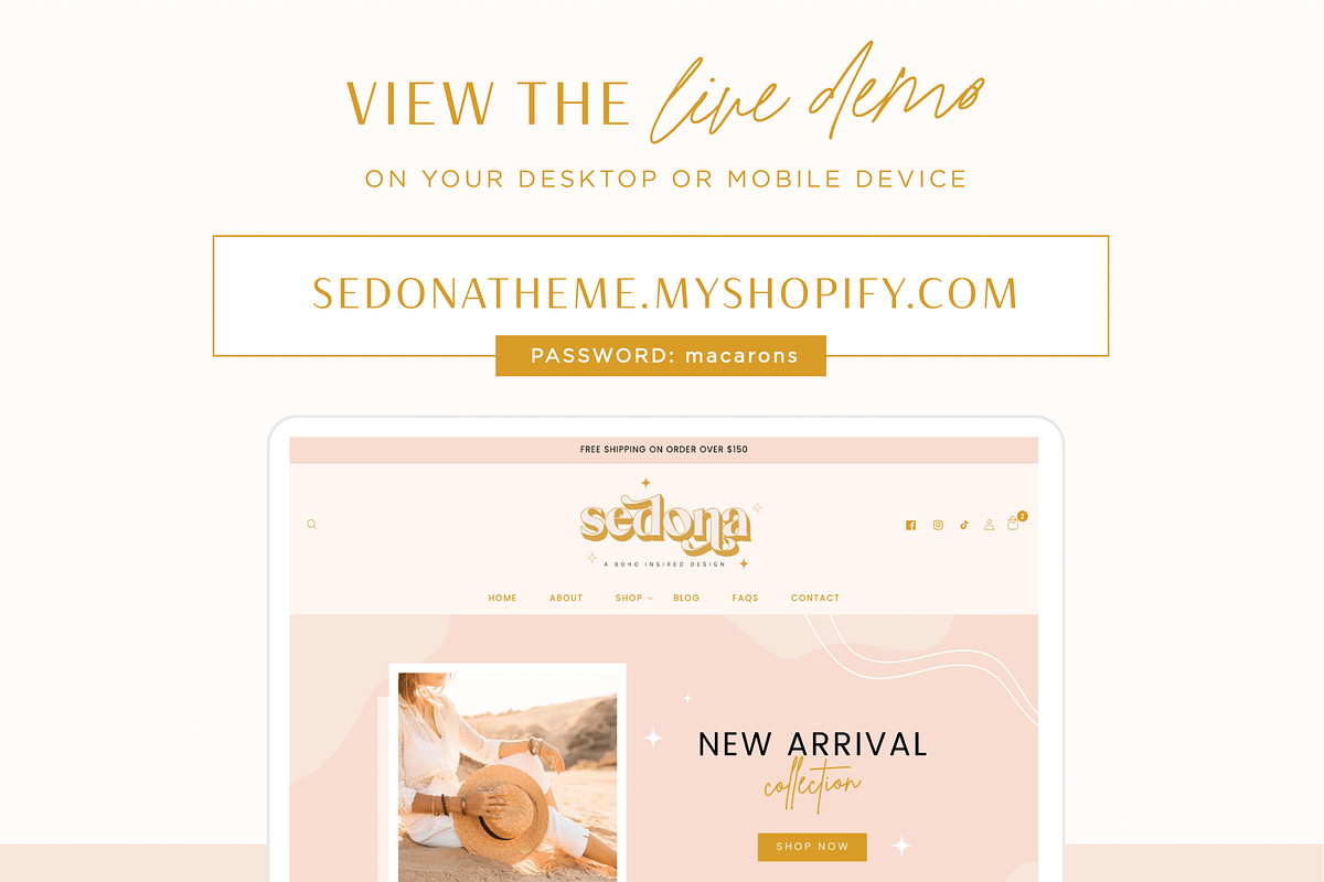 Boho Shopify Theme, a Shopify Template by Macarons and Mimosas (Photo 9 of 10)