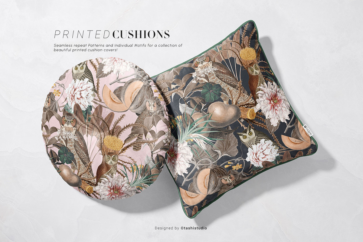 Autumn Owl Botanical Pattern & Motif, a Pattern Graphic by Pink Linen (Photo 10 of 12)