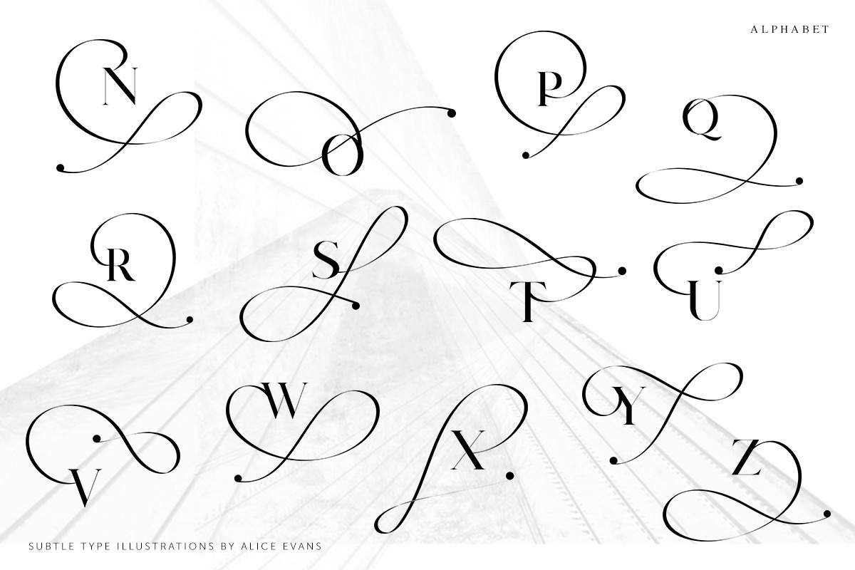 Subtle Uppercase letters, a Symbol Font by Alice_Evans (Photo 3 of 8)