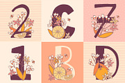 Orange garden monograms, a Decorative Illustration by julianaapina (Thumbnail 4 of 7)