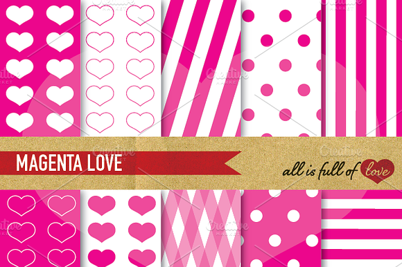 -60% Pink Scrapbook Paper Valentines preview 2