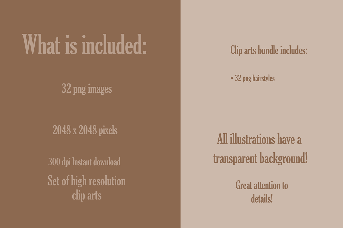Hair clipart PNG digital download, an Illustration by Illustrator Space (Photo 6 of 8)