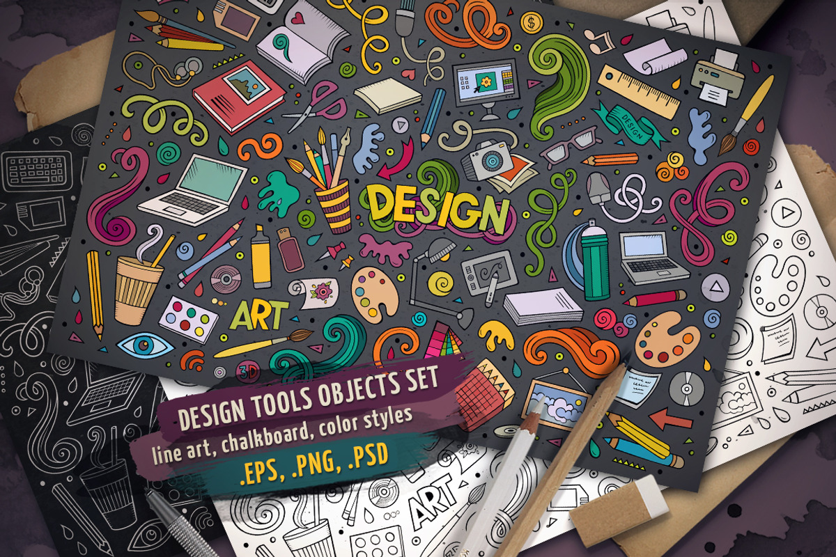 Design Tools Objects Set, an Object Graphic by BALABOLKA (Photo 1 of 4)