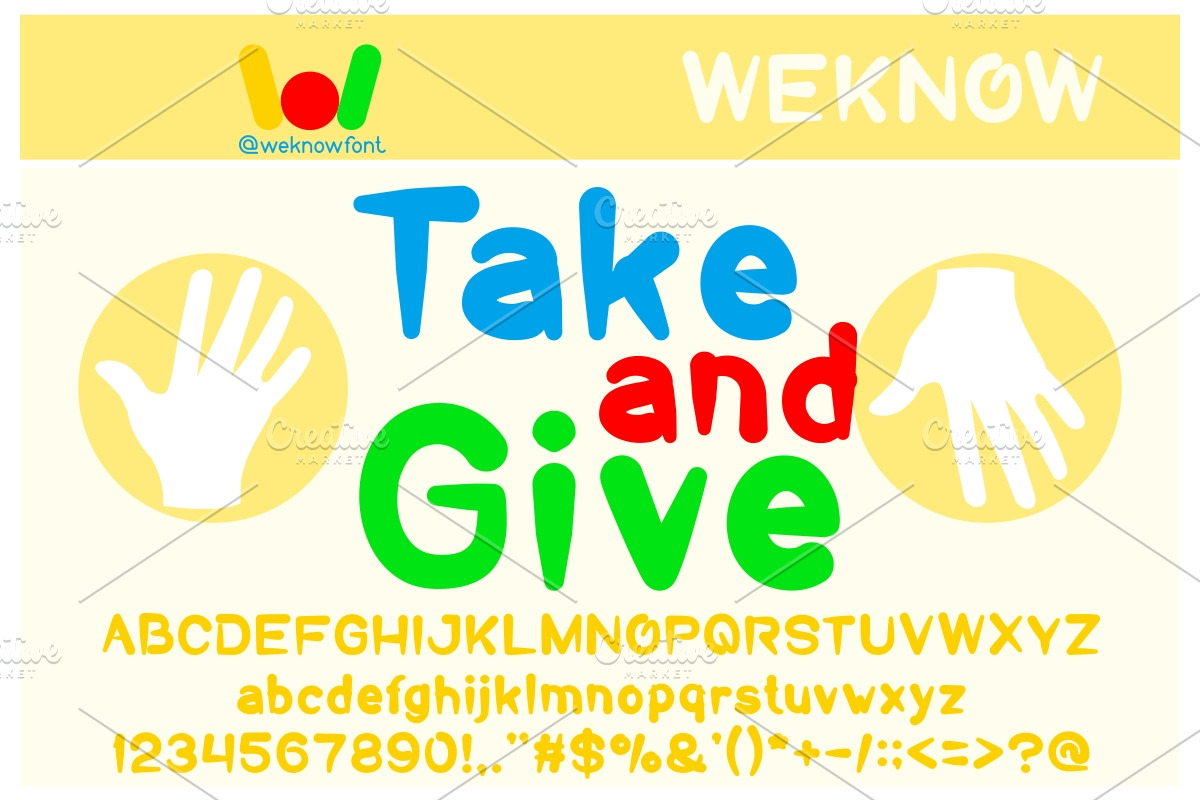 take and give font, a Font by weknow (Photo 2 of 5)