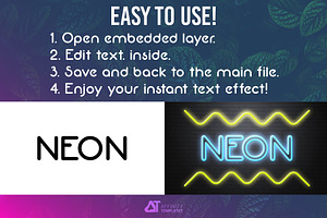 Neon Text Effect Affinity Designer