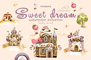 Sweet Dreams. Holiday watercolor set, a Decorative Illustration by Ann Art Houze (Thumbnail 1 of 13)
