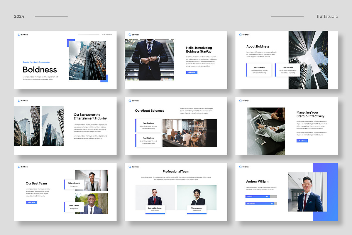 Startup Pitch Deck Powerpoint, a Presentation Template by fluffstudio (Photo 2 of 5)