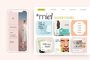 MIEL / Social Media Pack, a Social Media Template by Eviory (Thumbnail 1 of 28)