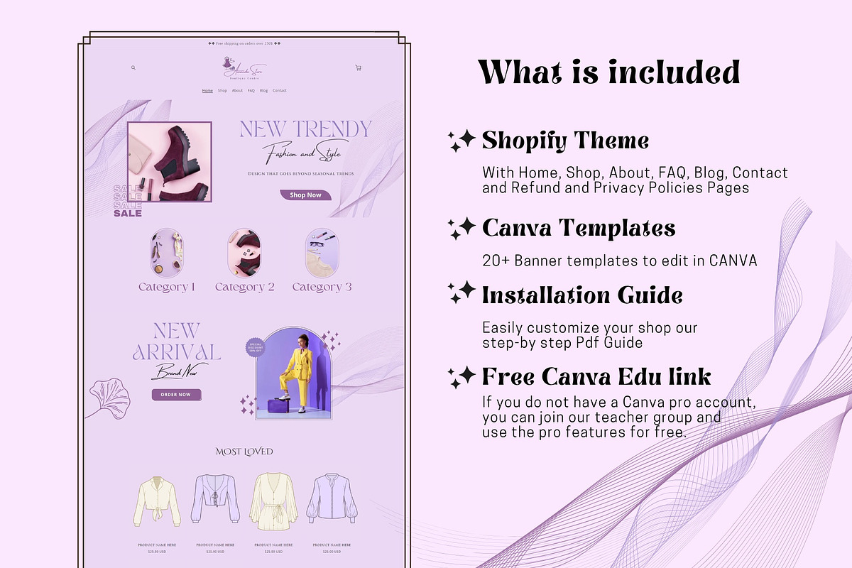 Pastel Lilac Gradient Shopify Theme, a Templates & Theme by DaisyStudio (Photo 2 of 10)