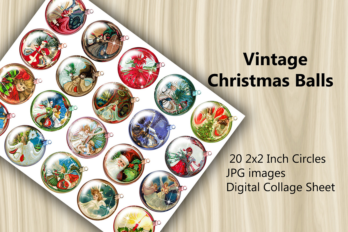 Vintage Christmas Ball, a Print Template by Kseniya-Omega (Photo 1 of 3)