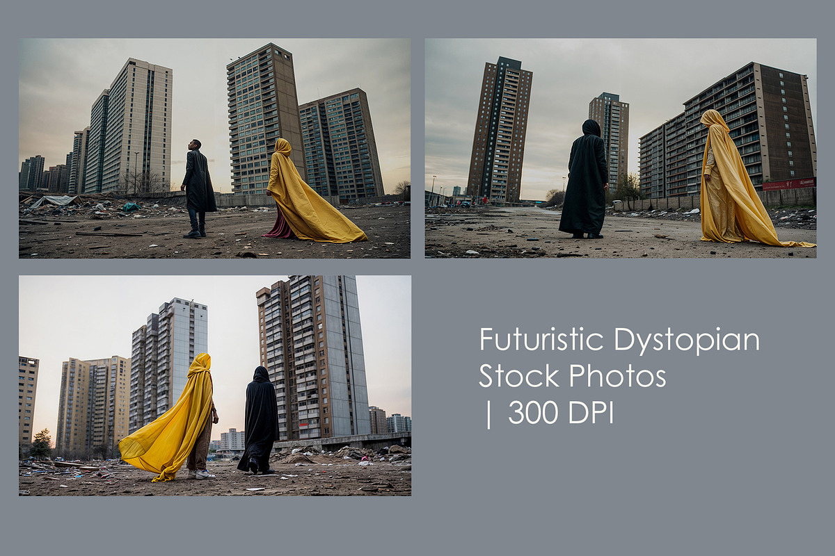 Futuristic Dystopian Stock Photos, a Person Illustration by StockVerse Creative (Photo 1 of 4)