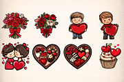 Colorful Kawaii Mother's Day Clipart, an Illustration by Digital Artistic99 (Thumbnail 3 of 9)