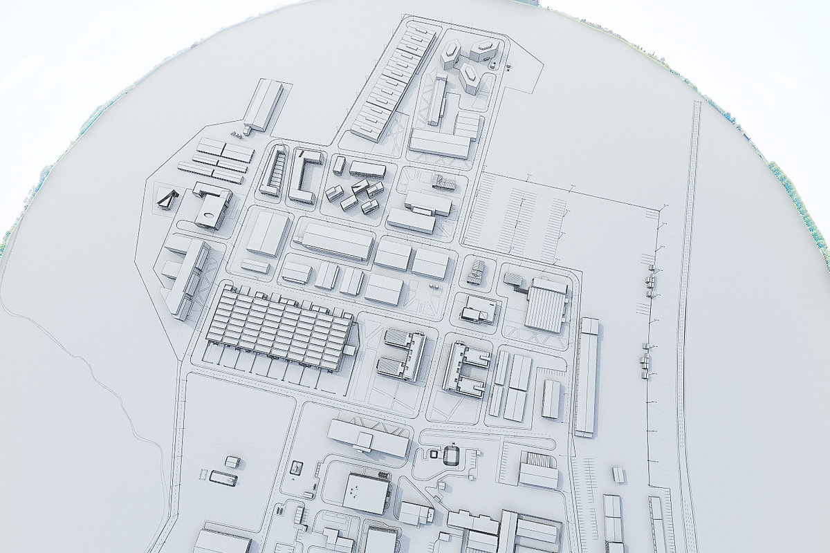 Industrial factory warehouse complex, an Architecture 3D Model by 3DNUTS (Photo 15 of 17)