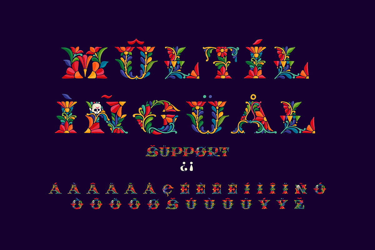 Mexican Pattern Colored font, a Symbol Font by kaer_shop (Photo 11 of 14)