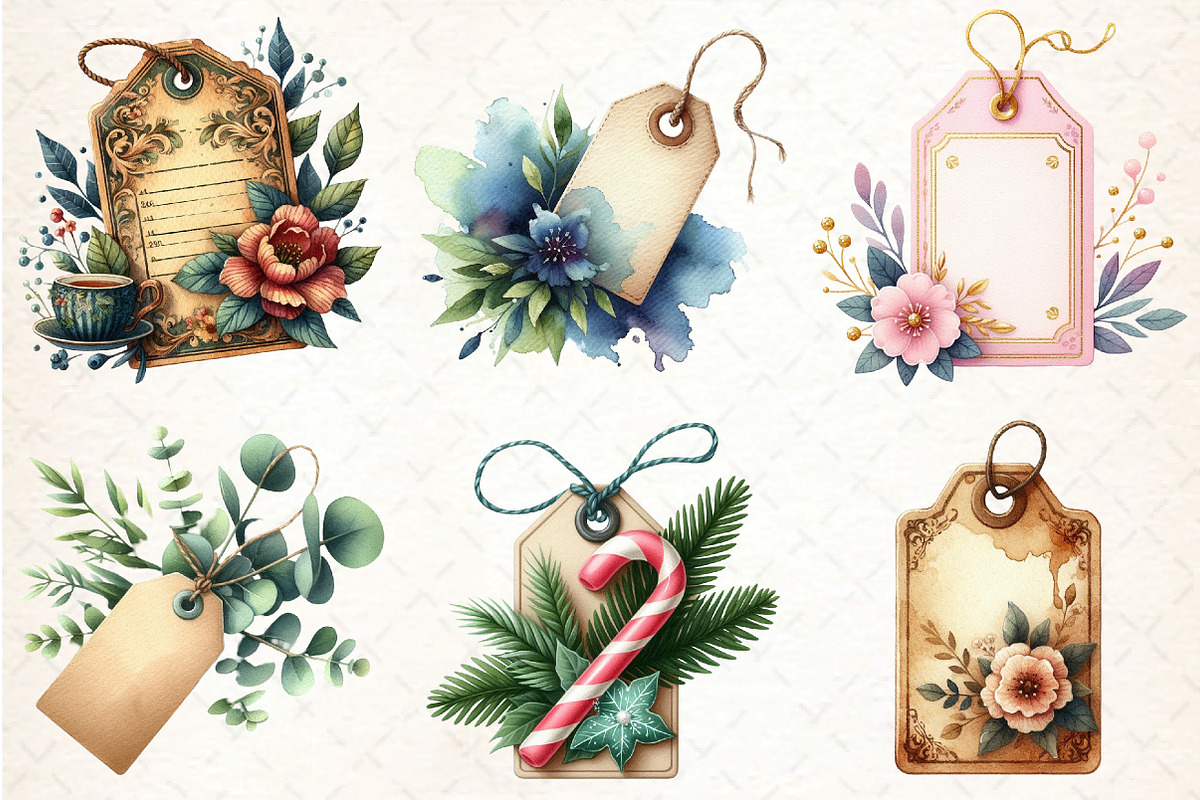 Watercolor Price Tag Clipart, an Illustration by DreamCafeArt (Photo 2 of 7)