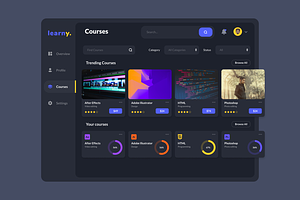 Learny - Online Course Dashboard