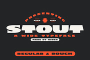 STOUT : Wide Vintage Modern Typeface, a Sans Serif Font by Nicholas Miner (Thumbnail 1 of 7)
