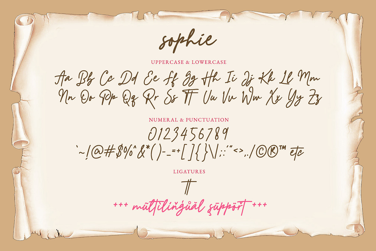 Sophie | Handwritten Font, a Handwritten Font by Airotype (Photo 7 of 8)