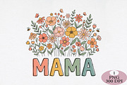 Floral Mama PNG, Boho Wildflower Des, an Illustration by Daily.Designs (Thumbnail 1 of 5)