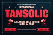 Tansolic, a Sans Serif Font by graphicook (Thumbnail 1 of 10)