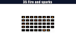 35 Fire Sparks Fog Photo Overlays