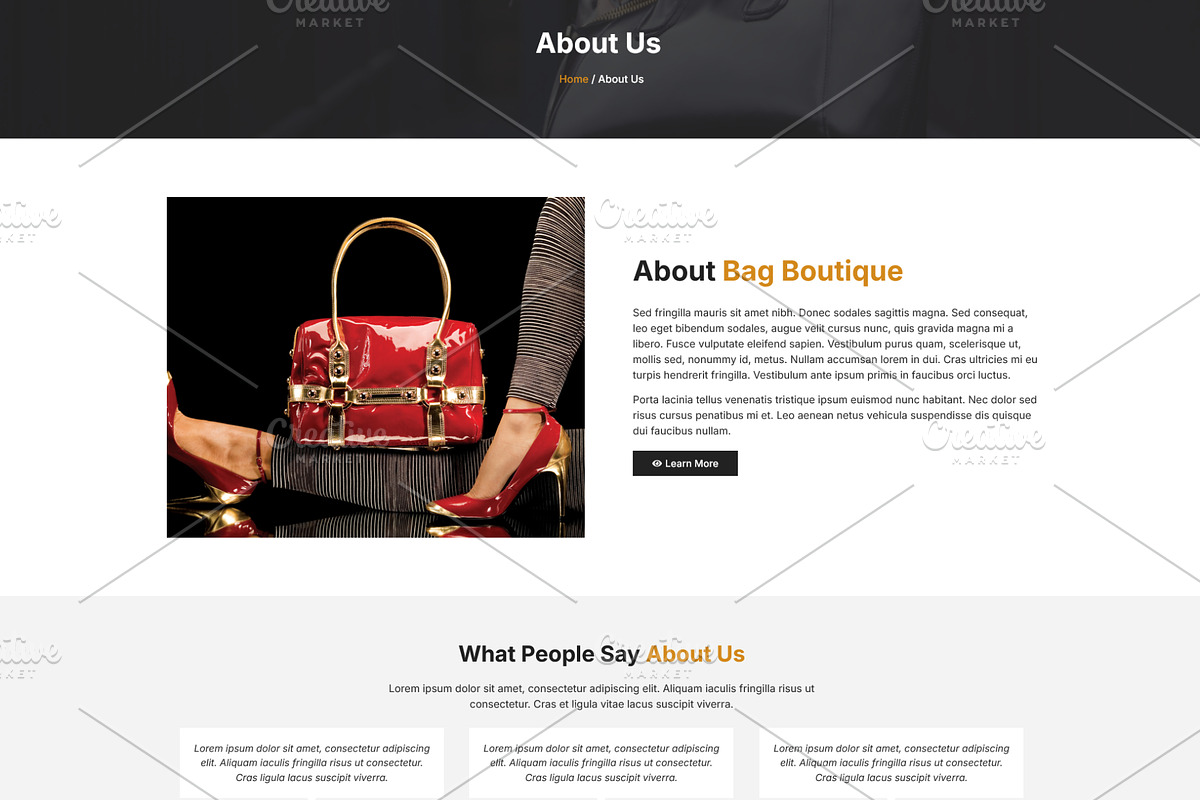 Luxury Hand Bags Selling Elementor, a WordPress Template by HasnainDEV (Photo 2 of 5)