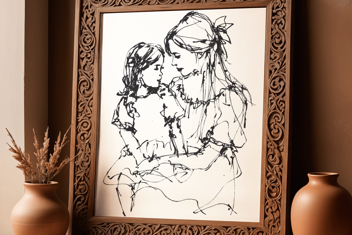Whimsical Mother's Day Line Art Set, an Object Illustration by GiraffeCreative (Photo 13 of 16)