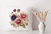 Dahlia flowers clipart, floral clip, a Decorative Illustration by ElenazlataArt (Thumbnail 4 of 5)