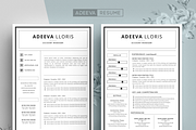 Simple Resume Template Loris, a Resume Template by AdeevaResume (Thumbnail 1 of 4)