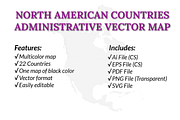 North American Countries Vector Map, an Object Graphic by Nazim's Shop (Thumbnail 9 of 9)