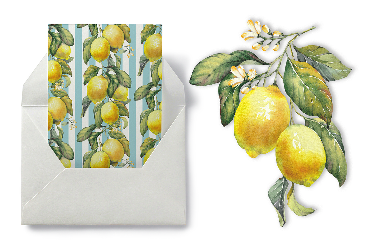 Lemon Garden Seamless Patterns, a Pattern Graphic by Jeanna Draw (Photo 4 of 10)