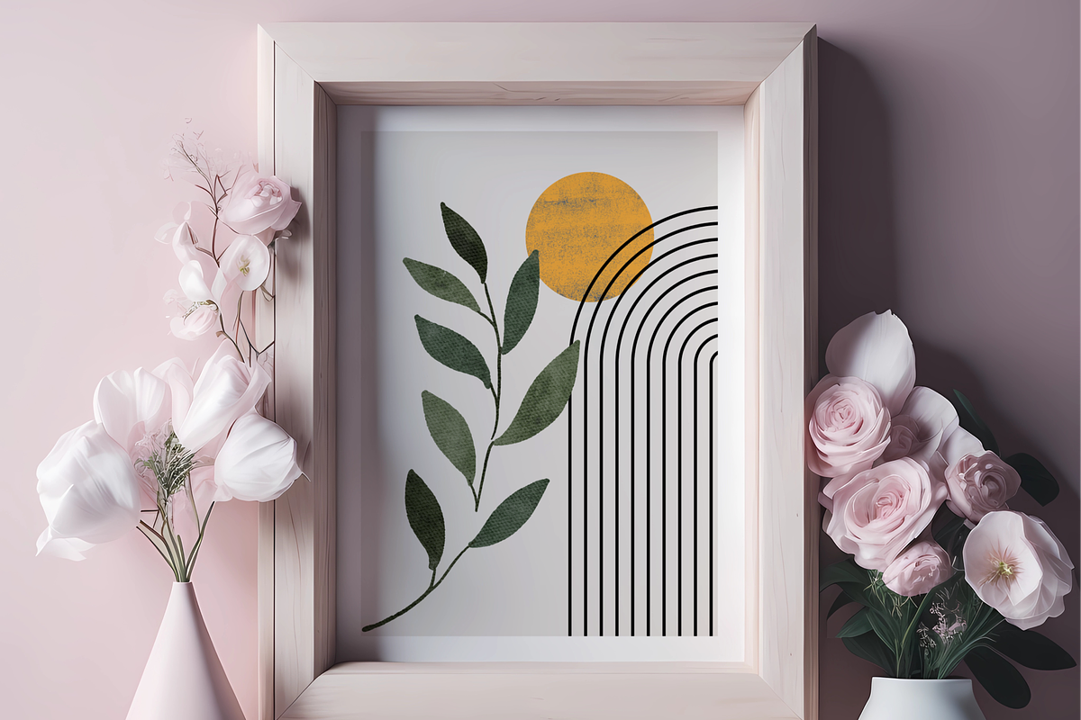 Pink Frame Mockup, Boho Mockup, a Print Template by Ali's Designs (Photo 3 of 5)