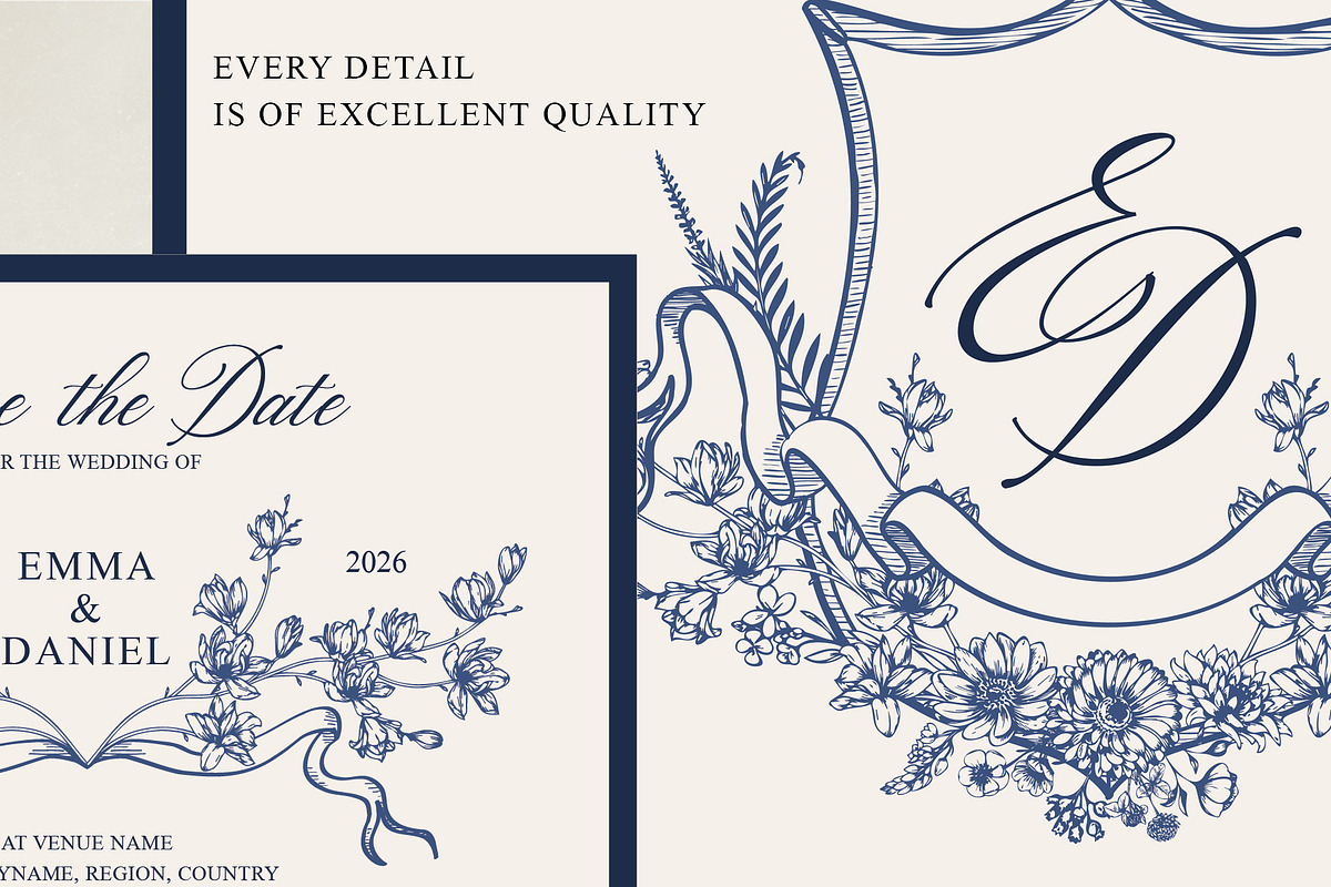 Old Money Wedding Suite, an Invitation Template by Garden in frame (Photo 12 of 13)