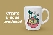 Coffee with a beach view, a Food Illustration by gunaonedesign (Thumbnail 2 of 4)