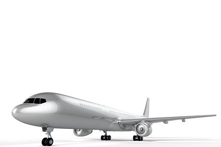 Blank airplane background featuring airplane, mockup, and 3d, a Transportation Photo by Pozitivo