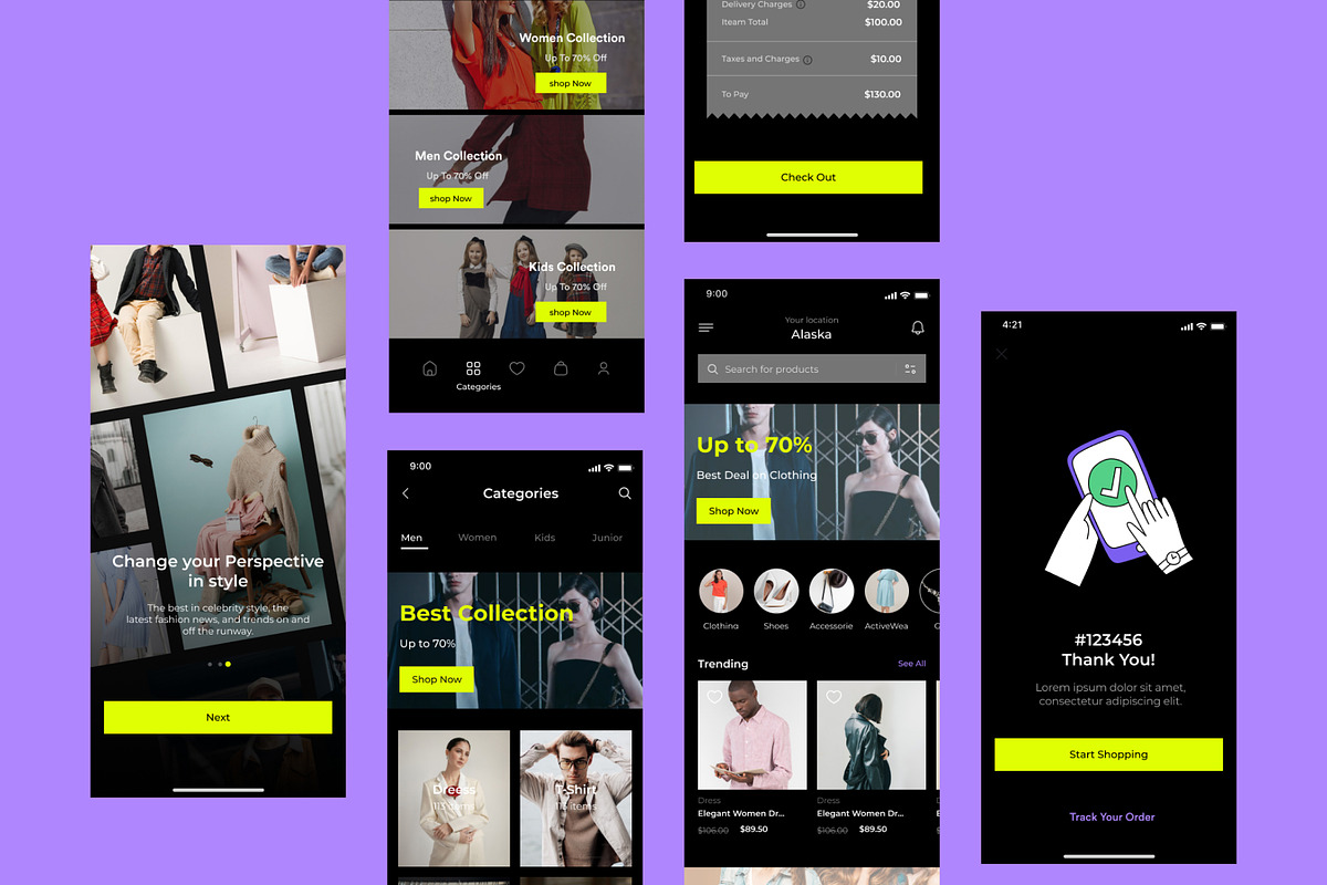 Fashionhut E-Commerce Mobile UI kit, an App Template by Ahmed Rubel (Photo 7 of 7)