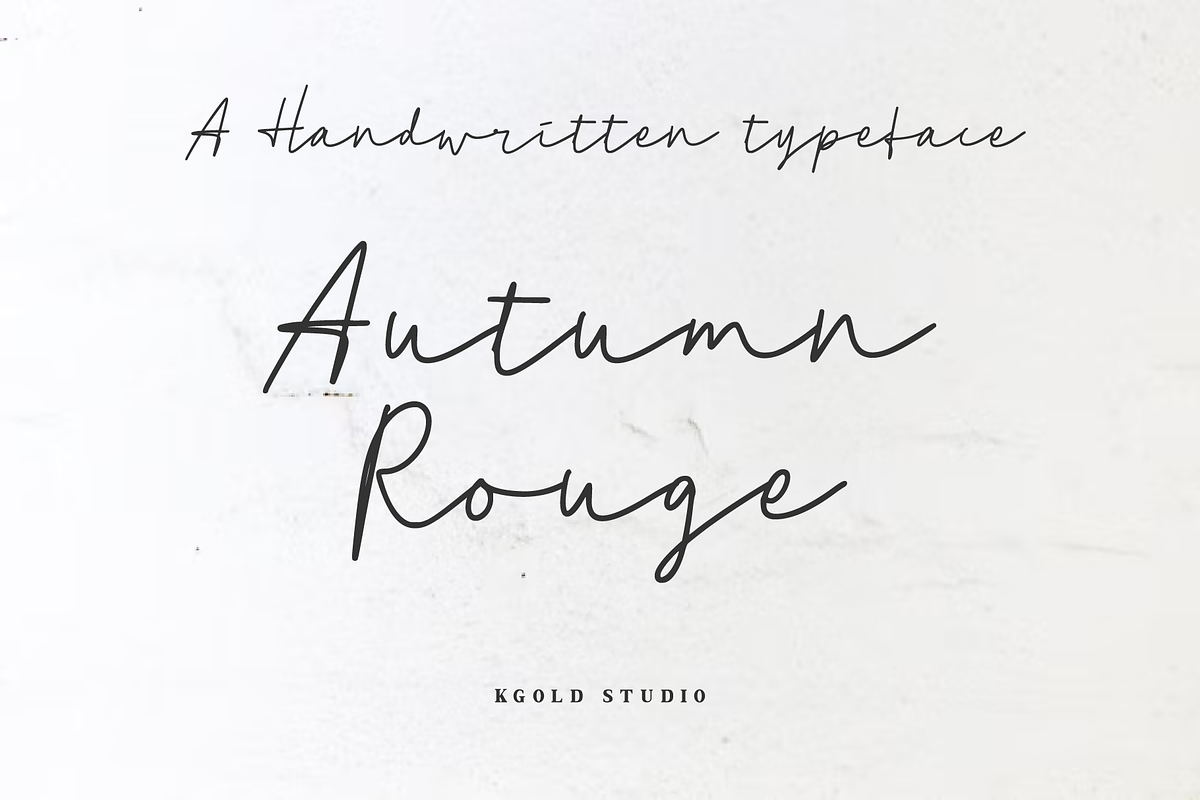 Autumn Rouge Handwriting Script, a Handwritten Font by Badsign Type (Photo 1 of 5)