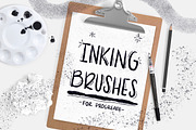 10 Inking brushes for Procreate, a Brush Add-On by Ale Estrada (Thumbnail 1 of 4)