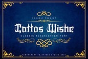 Tattos Wishe - Classic Blackletter, a Blackletter Font by Dhabee (Thumbnail 1 of 18)
