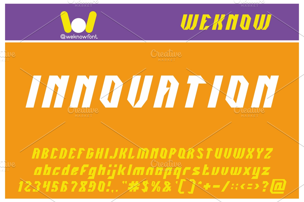 Innovation font, a Font by weknow (Photo 3 of 5)