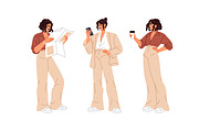 Business woman in various poses set, a Person Illustration by PaperTrident (Thumbnail 5 of 7)