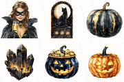 Black And Gold Halloween Clipart, an Illustration by OK Design (Thumbnail 4 of 5)