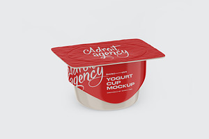 Matte Yogurt Cup Mockup