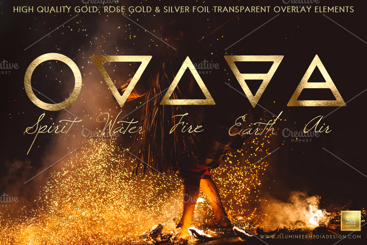 The 5 Alchemy Elements: Foil Set, an Object Graphic by Illumineer Media & Design (Photo 2 of 13)