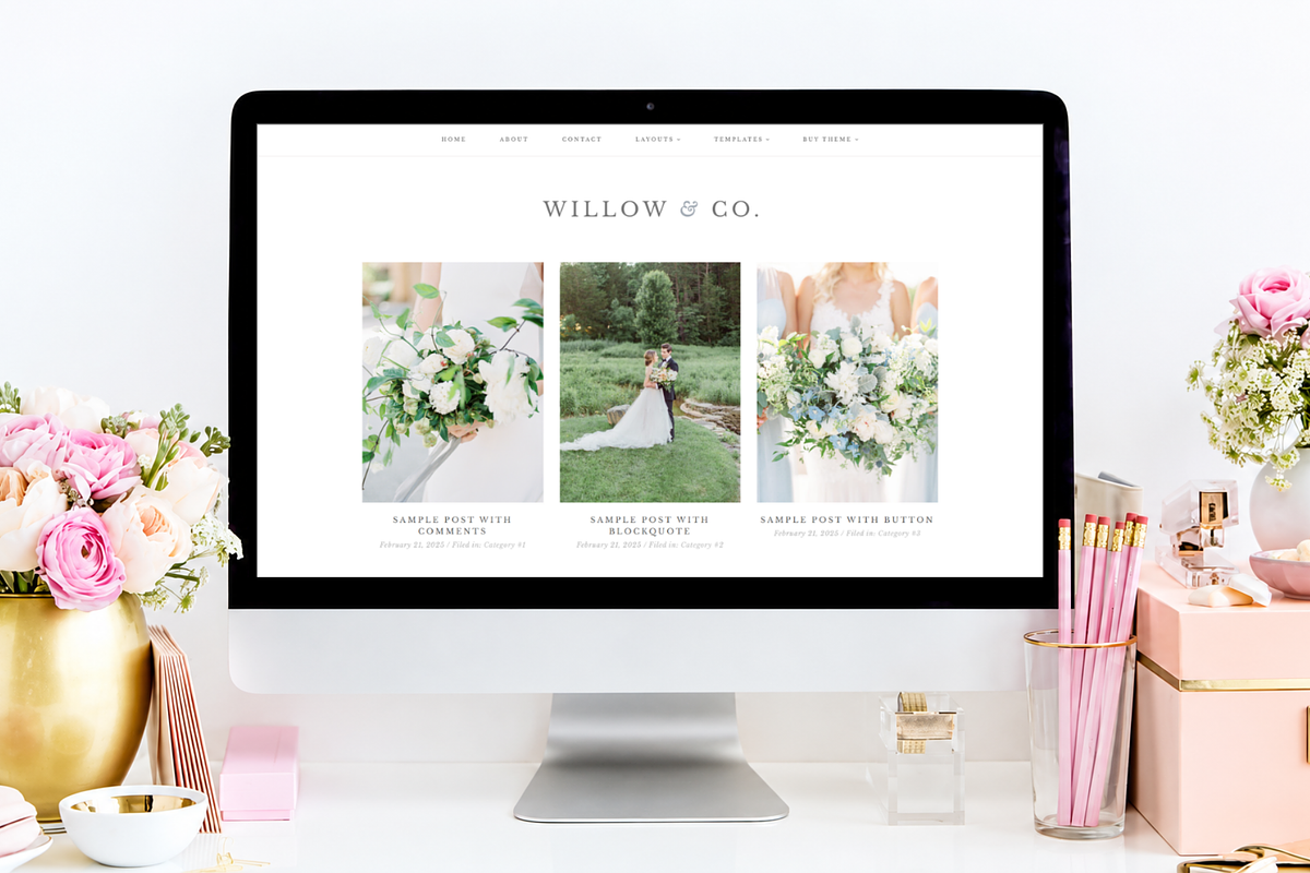 Feminine WordPress Theme | Willow, a WordPress Template by Hello Chic Designs (Photo 2 of 2)